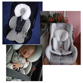 Impermeable cochecito de bebé cojín colchonetas de asiento de coche accesorios de soporte de la cabeza de la correa de hombro cara cubierta de protección la Protección del Cuello de la almohadilla