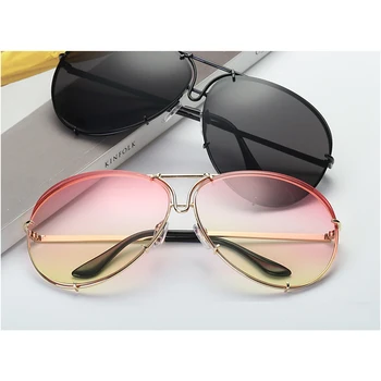 Nueva UV400 Gafas de sol de las Mujeres de Espejo Montura Ovalada de Conducción Glsses Para Señora Con Caja