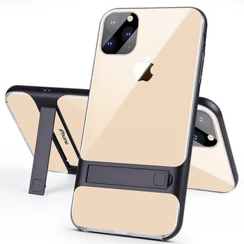 Original funda de Silicona para el iPhone 11 11Pro Pro Max 2019 Teléfono de la Cubierta 3D Soporte 360 Protector Mate Suave a prueba de Choques de la Armadura