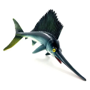 Simulación de pez Volador Pequeño pez vela pez Espada Modelo Animal Estatuilla de jardín en miniatura figura la decoración del hogar accesorios de decoración