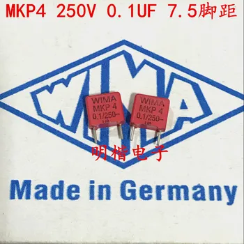 2020 de la venta caliente 10pcs/20pcs alemán de condensadores WIMA MKP4 250V 0.1 UF 104 250V 100n P: 7,5 mm de Audio condensador de envío gratis