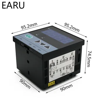 Sensor Medidor Controlador de Temperatura de Agua a Presión Control de Nivel J K PT100 de 4-20 ma 0-5V 0-10V Entrada universal de 2 vías de Salida de Relé