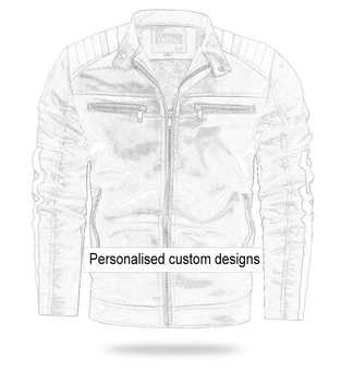2021 Nueva Moda Cool de la Espalda de Impresión Personalizada DIY Diseño de Patrón Motorista de la Motocicleta de Cuero de los Hombres de la Chaqueta