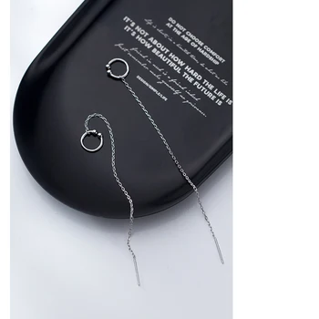 MloveAcc de la Plata Esterlina 925 de Circón Cadena Larga con Aretes de Clip para las Mujeres de Bisutería de Lujo de Dubai de la Joyería del Collar