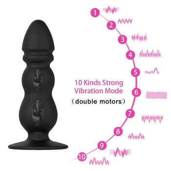 G-spot Stimulator 10 la Velocidad de los Juguetes Sexuales para Mujeres Erótica Masajeador de Próstata Plug Anal Vibrador Con Fuerte Tonto Productos para Adultos