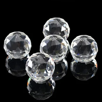 Nuevo 50mm Clara Bola de Cristal Esfera de Cristal Facetado que mira la Bola Prismas Suncatcher de Decoración para el Hogar
