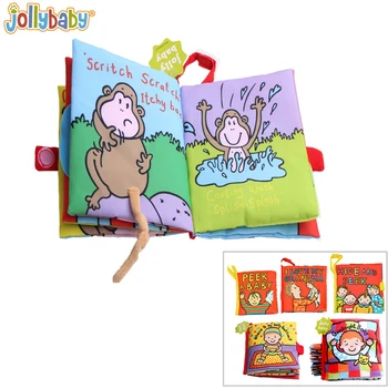 Jollybaby Paño Suave Libros Vistazo boo Tela Actividad Pliege Libros Educativos Bebé Bebé Juguetes para los Niños
