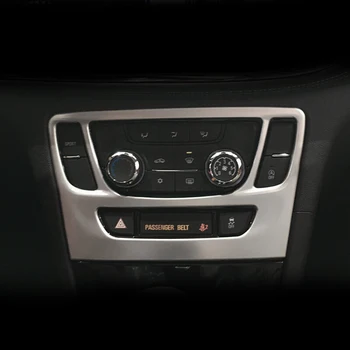 Fit For Opel Mokka Buick Encore coche acondicionador de aire Interruptor de la cubierta del panel de guarnecido ABS Cromado accesorios de estilo