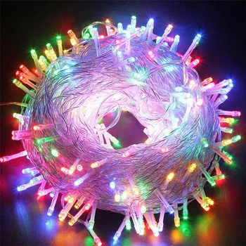 Impermeable al aire libre de la Casa de 10 m 20 m 30 m 50 M 100 M LED de Hadas Cadena de Luces de Navidad de Fiesta de la Boda Decoración navideña Guirnalda de luz