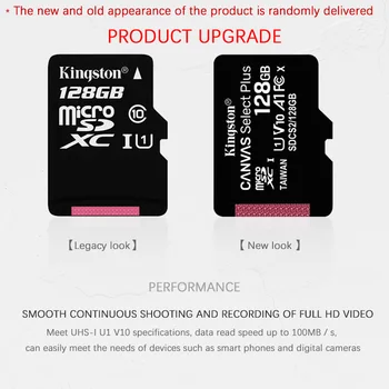 Kingston Tarjeta de Memoria Micro SD de 32GB 16GB Clase 10 UHS-1 MicroSDHC Tarjeta Mini SD de 64GB MicroSDXC de 128 gb microsd Para SmartPhone Android