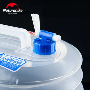 Naturehike 15L plegable plegable de agua potable de la bolsa de acampar al aire libre de picnic recipiente de agua de la cubeta coche de agua transportista de contenedores