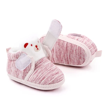 Lindo Oso De Zapatos De Bebé Recién Nacido Primero Walker Bebé Niños Niñas Zapatos De Algodón Casual Zapato Antideslizante Bebé De La Zapatilla De Deporte