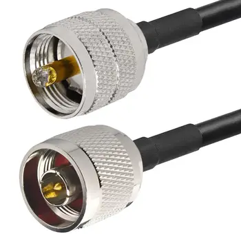 N Macho a PL259 UHF Macho RF Coaxial el Cable Coaxial con 5pcs Kit del Adaptador N-Tipo de UHF Cable N Macho/Hembra para SO239/PL259 Adaptador