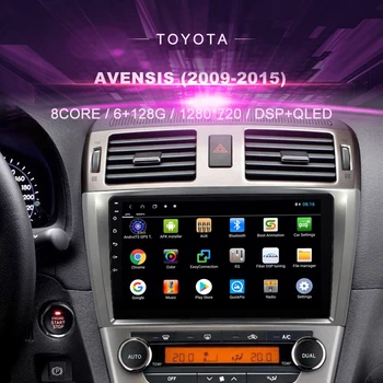 DVD del coche Para Toyota Avensis (2009-) Radio de Coche Multimedia Reproductor de Vídeo de Navegación GPS Android9 Doble Din