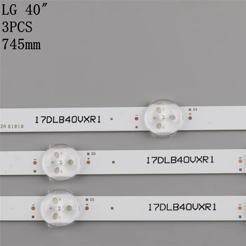 3pcs LED de la Lámpara de la tira de 17DLB40VXR1 LB40017 V0_05_38S para Bush VES400UNDS-2D-N11 VES400UNDS-2D-N12 Toshiba 40L3653DB 40L1653DB