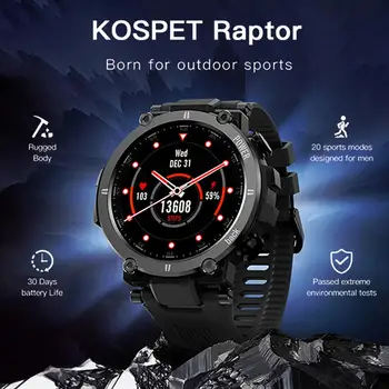 2021 NUEVO Reloj Inteligente IP68waterproof Hombres Mujeres Monitor de Ritmo Cardíaco Bluetooth Conectar el Smartwatch de la Aptitud Para KOSPET Raptor