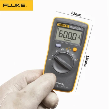 Fluke 101 Mini Pocket Digital Multímetro de Rango Automático Portátil Medidor de AC/DC, Voltaje de la Resistencia Capacitancia Equipo Probador