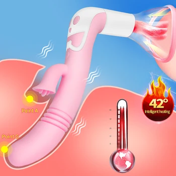 Femenina consolador vibrador calefacción pezones tonto apretado mamada lamer estimulación del clítoris masturbación femenina sexo erótico juguetes