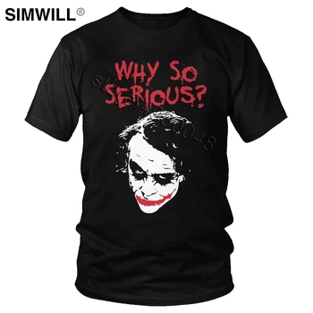 The Dark Knight Joker Camiseta para hombre Algodón Joaquin Phoenix por Qué Camiseta TAN Grave Meme Camiseta de Manga Corta de los Aficionados al Cine Tee