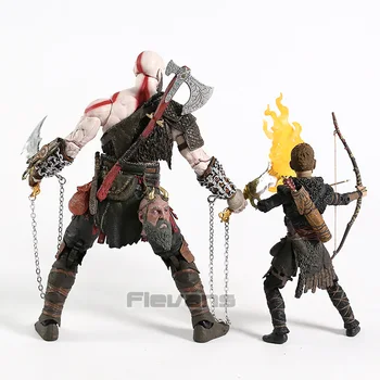 NECA Dios de la Guerra Kratos & Atreus Final de la Figura de Acción Conjunto de Colección de PVC Modelo de Juguete