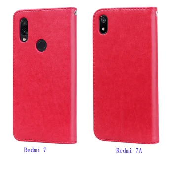 Para Xiaomi Redmi 7A Caso Redmi 7 de la Cubierta de Silicona Suave Cubierta Posterior Redmi 7 de Cuero Flip Case Para el Xiaomi Redmi 7A 7 A7 Teléfono de los Casos