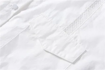 Sexy Blanco Hueco de Encaje Patchwork Blusas de Mujer 2020 Primavera Otoño Pista de Manga Larga tops para las mujeres