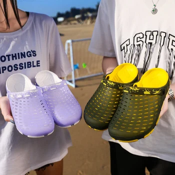 Nueva Calidad de Goma antideslizante Zapatillas de los Hombres Sandalias de Playa Cómodo Zapatos de Verano de los Hombres Zapatillas de Clásicos de los Hombres al aire libre Chanclas