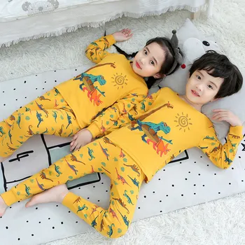 Nuevos Niños del Pijama Caliente de las Niñas de Bebé Ropa de Niños de dibujos animados de Niños Pijamas Camisones de Manga Larga Tops+Pantalones 2Pcs Pijamas Infantil