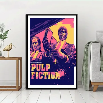 Pulp Fiction Clásico De La Película De Quentin Tarantino Vintage Arte De La Pintura De La Lona De Arte Vintage Clásico Cartel De La Pared Decoración Del Hogar