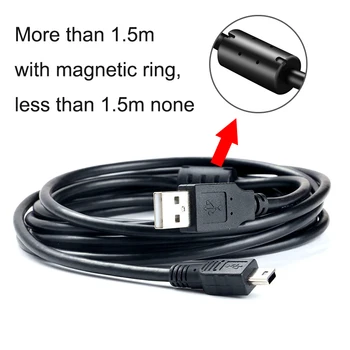Cable Mini USB a USB macho a Macho de Carga Cable de Carga de Línea Para MP3 MP4 Reproductor de DVR del Coche de GPS de la Cámara Digital HDD 2018 Nuevo