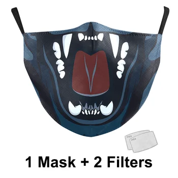 Halloween Mueca de dolor Fantasma Esqueleto de Terror Divertido PM2.5 Máscara Protectora De Cosplay De La Fiesta De La Máscara Unisex Reutilizable Lavable Impreso Máscara