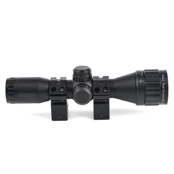 6X32 AOE Táctica Ámbito de Visores Óptica de la Caza Alcance de Red&Green Dot Retículo Iluminado de Fibra de Vista Riflescope