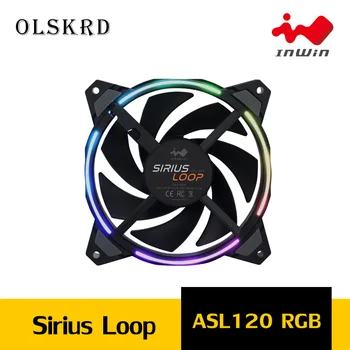 Olskrd Sirius Bucle ASL120 120mm Ventilador del Enfriador de Doble Aura RGB PC Fan InWin diseño PWM del Ventilador de Refrigeración Para Ordenador Silencioso Caso de Juegos de azar