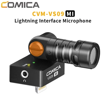 COMICA CVM-VS09 MI Condensador de Vídeo de la creación de videoblogs de Grabación del Micrófono Rayo de la Interfaz de Mic para el iPhone 6 7 8 X iphone 12 iPad pro