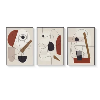 Nórdicos Picasso Abstracto Famoso Lienzo De Pintura De Arte De Línea De Afiches Impresiones Minimalista, Arte De Pared Con Fotos De La Sala De Estar Decoración Del Hogar
