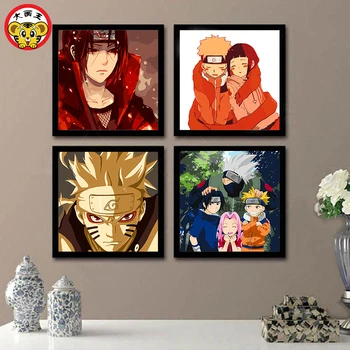 Pintar por números arte de la pintura por número de Naruto de la serie de la sala de pinturas Decorativas gran pintura rey de BRICOLAJE, pintura digital, de la mano con el dolor