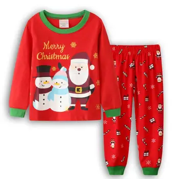 Promoción 2-7T Mickey Niños Pijamas Conjunto de los Niños de dibujos animados ropa de dormir para Niños Casa Pijamas de Niñas de Algodón Dulce de Navidad Pijamas ropa de Dormir