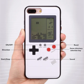 Multifunción Retro de Tetris Gameboy cajas del Teléfono para el iPhone 11 XS MAX XR X Puede Jugar Blokus Juego de Consola de Caso Para el Iphone 6 7 8 Plus