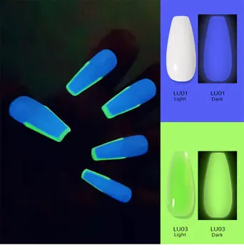 Arte de uñas Luminoso Extensión de Pegamento Gel polaco Kit de Fluorescencia de 15ml de Cristal de la Fototerapia Pegamento Rápido de Uñas Herramientas juegos TSLM1