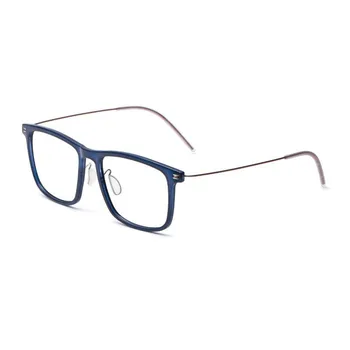 Titanio Rim Gafas De Marco Hombres Mujeres Anti-Azul Óptico De La Lente De Gafas De Moda Vintage Super Luz De La Prescripción De Gafas