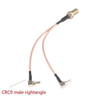 10 Piezas de F a Y tipo 2 X CRC9/TS9 Macho rightangle Conector Splitter Combinador de Cable Pigtail RG316 17 CM/6.7 pulgadas