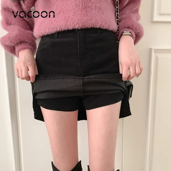 Mujer Coreana De La Moda De La Falda De Color Sólido Falda Lápiz Paquete De La Cadera Cintura Alta De Ropa De Mujer