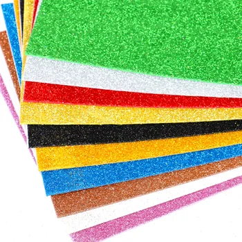 10PC/Pack 20x30CM de Colores hechos a Mano de Oro en Polvo de Esponja de Papel DIY Manualidades de Scrapbooking Flash de Espuma Manual de Papel de Arte de suministro de Materiales