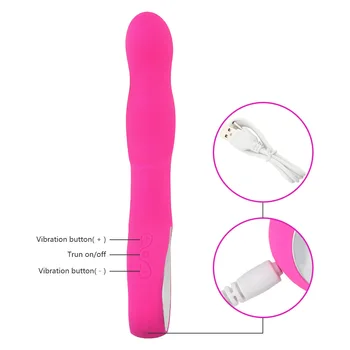 Strapon G-Spot Maestro de Carga AV Rod Vibrador Juguetes Sexuales para la Mujer Mensajero Estimulador de Clítoris Adulto Suministros al por mayor