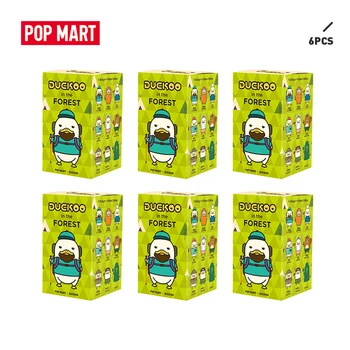 POP MART 6PCS de Venta de la Promoción Duckoo Pato figura en el bosque de la Caja de la Persiana de la Muñeca Binario de la Figura de Acción de Regalo de Cumpleaños de Niño de Juguete