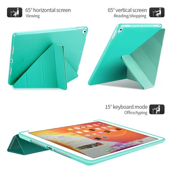 Para el iPad 10.2 Caso 2020 2019, de la PU de Cuero de Múltiples Veces Stand de Smart Cover Para el iPad 8ª 7ª Generación Caso A2197 A2270 A2428 A2429