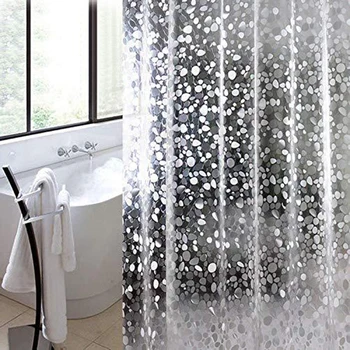 Moldproof Impermeable 3D Engrosada cuarto de baño: Baño Cortina de Ducha Eco-friendly Blanco el Mejor Precio 1.8*1.8 m Y 1,8*2.0 m