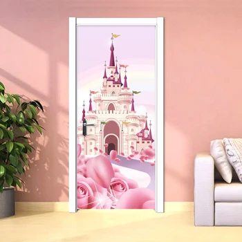 3D de dibujos animados de el Castillo de fondo de pantalla del Dormitorio de los Niños de la Sala de PVC Auto Adhesivo Impermeable Foto Murales de Decoración para el Hogar y Papel De Parede