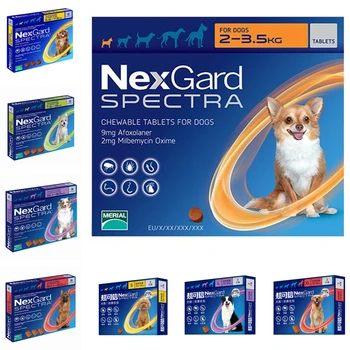 NEXGARD-ESPECTROS Masticables Oral y Bravecto tabletas Masticables para Perros las Pulgas y Garrapatas , Solo de 12 semanas de Dosis