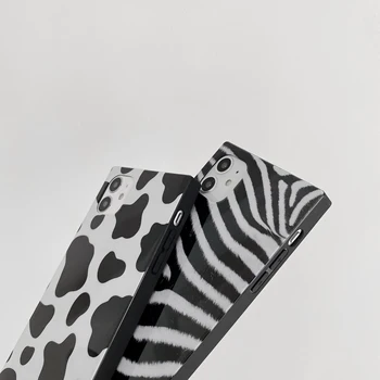 La moda de la Cebra de la Vaca de Leopardo Patrón de Piel de Serpiente Suave de TPU para el iPhone 12 Mini 11 Pro XS Max XR 7 8 Plus Plaza Cubierta a prueba de Golpes
